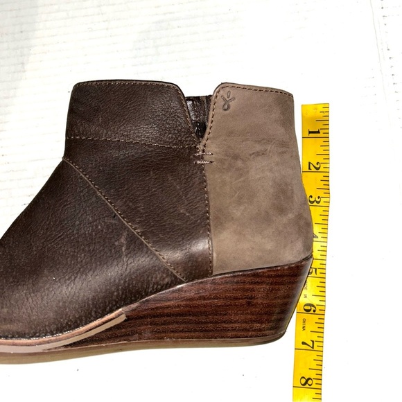 Emu Carlise Wedge Heel Ankle Booties Boots Brown Nubuck Leather Size 8.5 - Picture 10 of 13